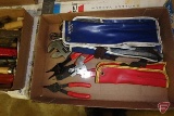 Adjustable wrench, nut splitters, snap pliers, chisels, punches