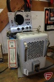 Titan electric heater, Borgen Oil Co. standard thermometer Chatfield MN, oscilloscope,