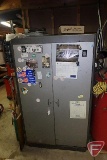 Cabinet and contents: electrical wiring, hand sand blaster, timing light, rpm, dwell meter,