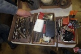 Drill bits, conduit bender, files, hole saw, wood augers, clamps, forstner bits, Jacobs