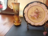 Austria plate with holder and vase with mirror