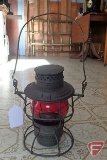 Adlake Cero railroad lantern with red glass shade