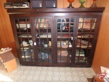 Vintage wood display cabinet