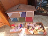 Homemade doll house and contents: furniture