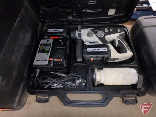Panasonic EY7880 28.8 volt cordless hammer drill,w/assorted bits