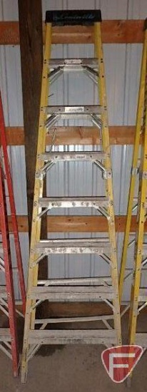 8ft fiberglass step ladder 375lb capacity