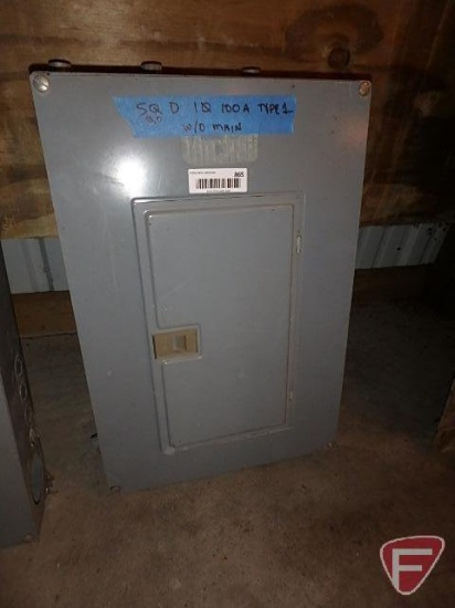 Temporary panel, 100amp, single phase, type 1 w/o main