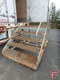 Semi trailer step platform, 8ft x 4.5ft x 40in height , has fork pockets