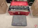 Craftsman 3/4in socket set, extension, ratchet and Blackhawk combination wrench set