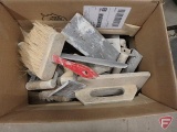 Concrete tools, trowels and brushes