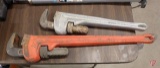 18in pipe wrench and 24in pipe wrench