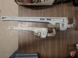 14in pipe wrench and 24in pipe wrench