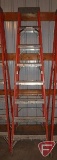8ft fiberglass step ladder 300lb capacity