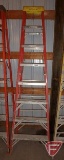 8ft fiberglass step ladder 300lb capacity