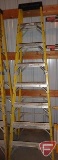 8ft fiberglass step ladder 375lb capacity