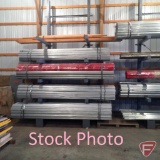 Pipe/conduit racking, (2) sets, 14ft tall, 4 shelves each