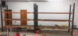 Pallet racking, 8ft tall, 3ft deep, 9ft wide, with shelf material; disassembled, palletized, and
