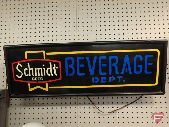 Schmidt Beer electric wall sign, 30 in., works