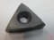 Lathe insert spacers, triangle with hole, #809575-T20 TD2U and other similar types (70 total)