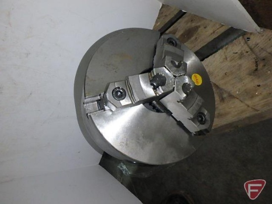 3-Jaw tailstock, 8" face with tapered style chuck