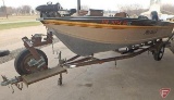 1985 Smoker Craft Pro Angler boat with 1985 Spartan Boat trailer