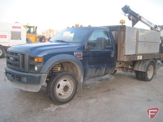 2009 Ford F-450 Service Pickup Truck with Boom, VIN # 1FDAF46R39EA60981