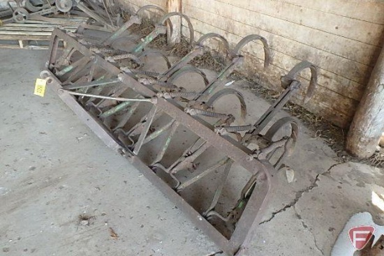 Spring tooth cultivator, mounted 3pt hitch, 8' width