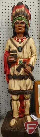 Universal Statuary Corp 1972 No 186 statue of Native America Chief, 42inH