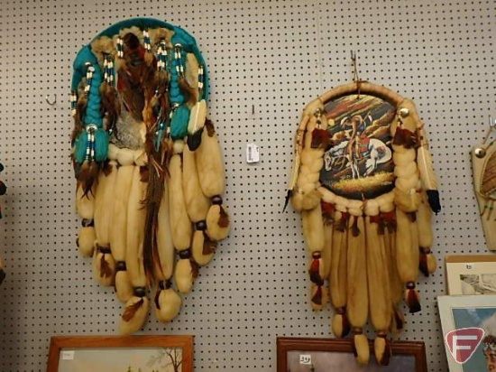 Native America wall art, larger one is 42inH, Both