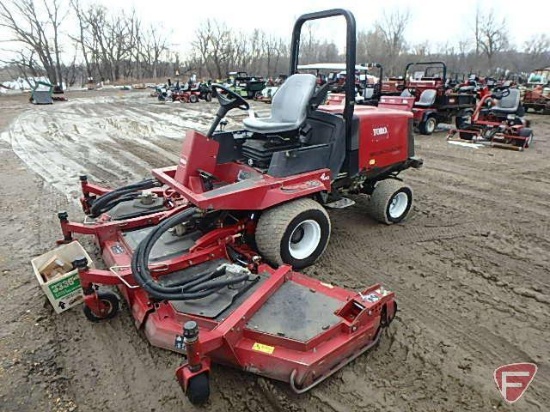 2005 Toro 4100D Groundsmaster 4WD tri-deck rotary mower, 5159 hrs, ROPS