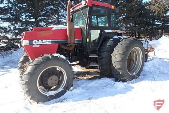 Case 3294 tractor with FWA, 4366 hours showing, partial power-shift, cab heat A/C,