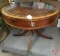 Round occasional table with drawer and metal claw feet 23inHx30inDiameter, and