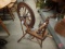 Vintage wood spinning wheel