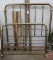 Brass headboard and footboard with rails, 54inW