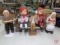 Norwegian children on bench, and other wood carvings