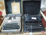 Smith Corona typwriter, unknown maker typewriter, both