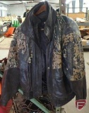 Webers Leather Collection jacket, camo trimmed, Thinsulate, Xlarge