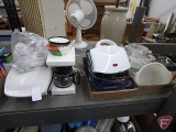 Kitchen items, Rival chopper, grill, 4 cup coffee maker, glass baking dishes and