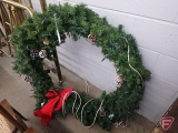 Lighted wreath, 38in