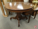 Wood round pedestal table, 42inDiameter