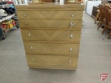 (3) piece bedroom set, dresser with mirror and 8 drawers, 65inHx54inWx19inD,