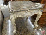 Occasional table with marble top, 24inHx28inWx28inD, Matches lot 805