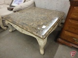 Occasional table/coffee table with marble top, 19inHx44inWx44inD, Matches lot 804