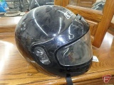 DOT CS12 helmet with face/eye shield and gloves, Size XXL