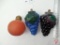 (3) Vintage glass fruit light bulbs