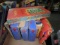 Vintage Christmas lights in Noma, Radiant boxes, 2 sets with red wood beads,