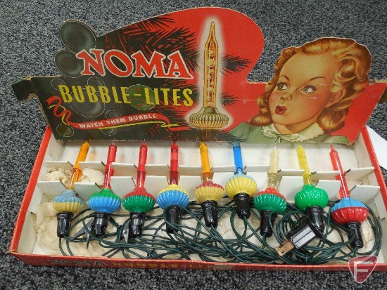 (3) Vintage Noma Bubble-Lites Christmas lights