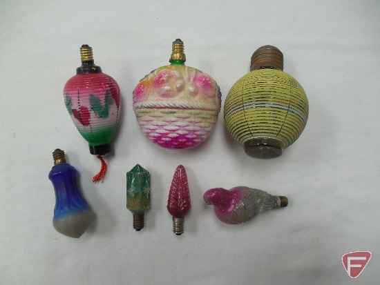 (7) Assorted vintage glass light bulbs