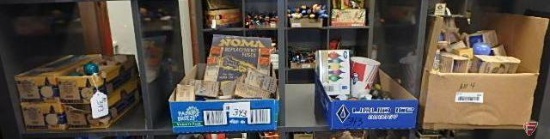 Vintage GE light bulbs, Noma replacement fuses, tear drop bulbs, all four boxes