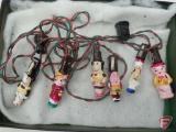 Vintage String lights with Disney characters: Pinocchio, Mickey Mouse, Minnie Mouse, Dwarf,